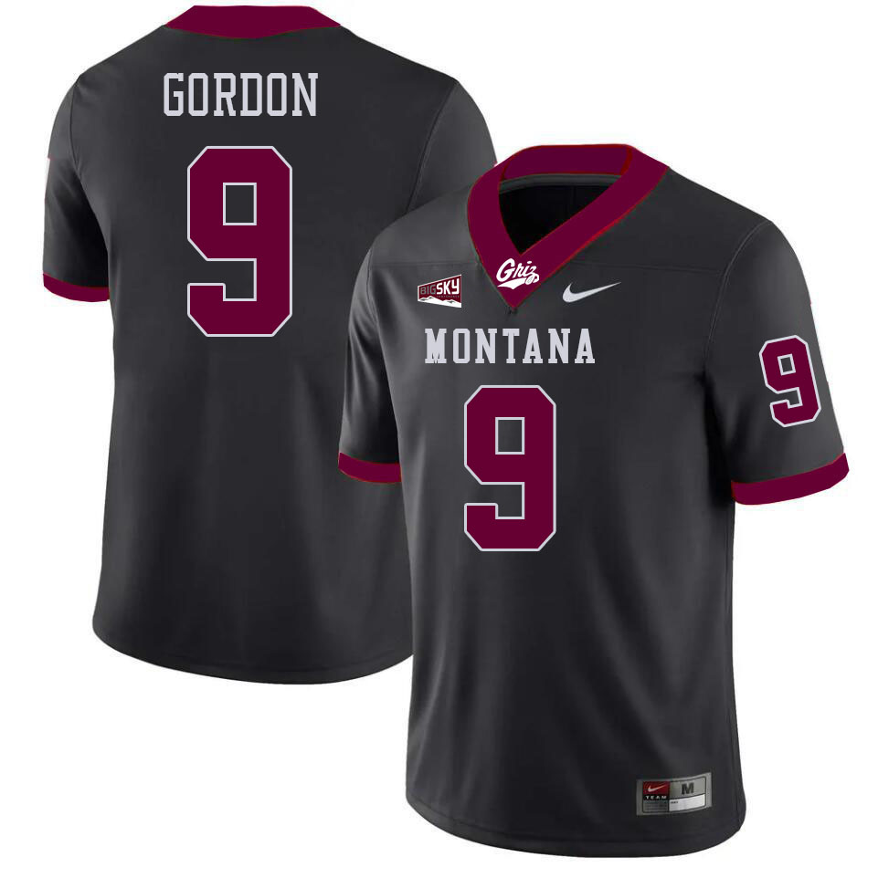 Montana Grizzlies #9 Chrishawn Gordon College Football Jerseys Stitched Sale-Black